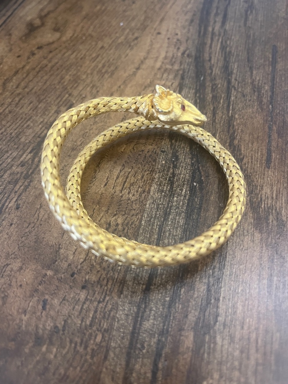 VINTAGE RAM Gold Tone Wrap Bracelet - Picture 3 of 4